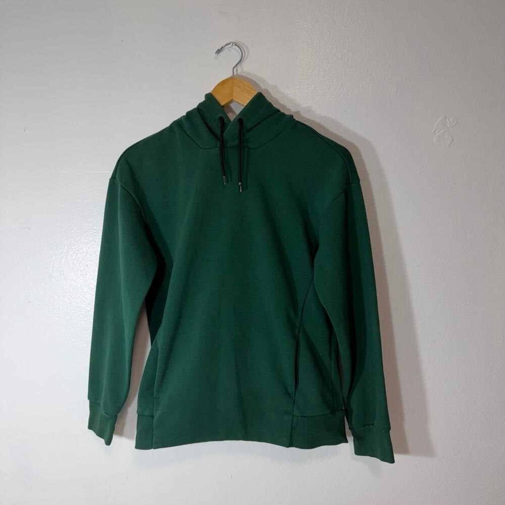 H&M Womens Green Pullover Hoodie XS Drawstring‎ Sweatshirt Casual